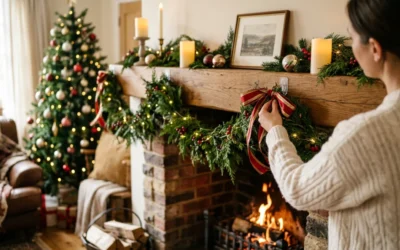 How to Hang Garland on a Mantel (Without Nails)